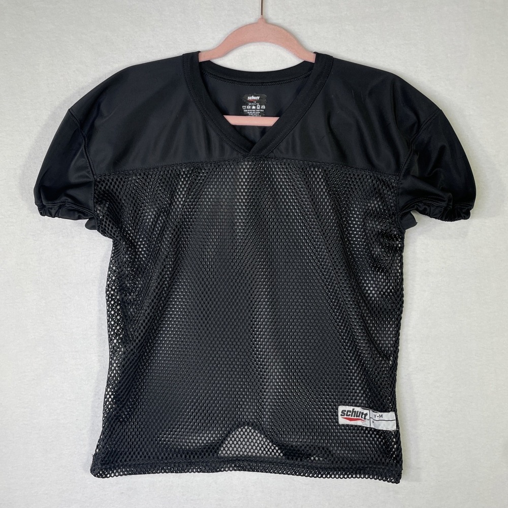 Schutt Scrimmage Mesh Football Jersey Youth Medium Varsity Practice Top Black